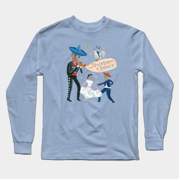 Skeleton Dance Long Sleeve T-Shirt by John Parra Art